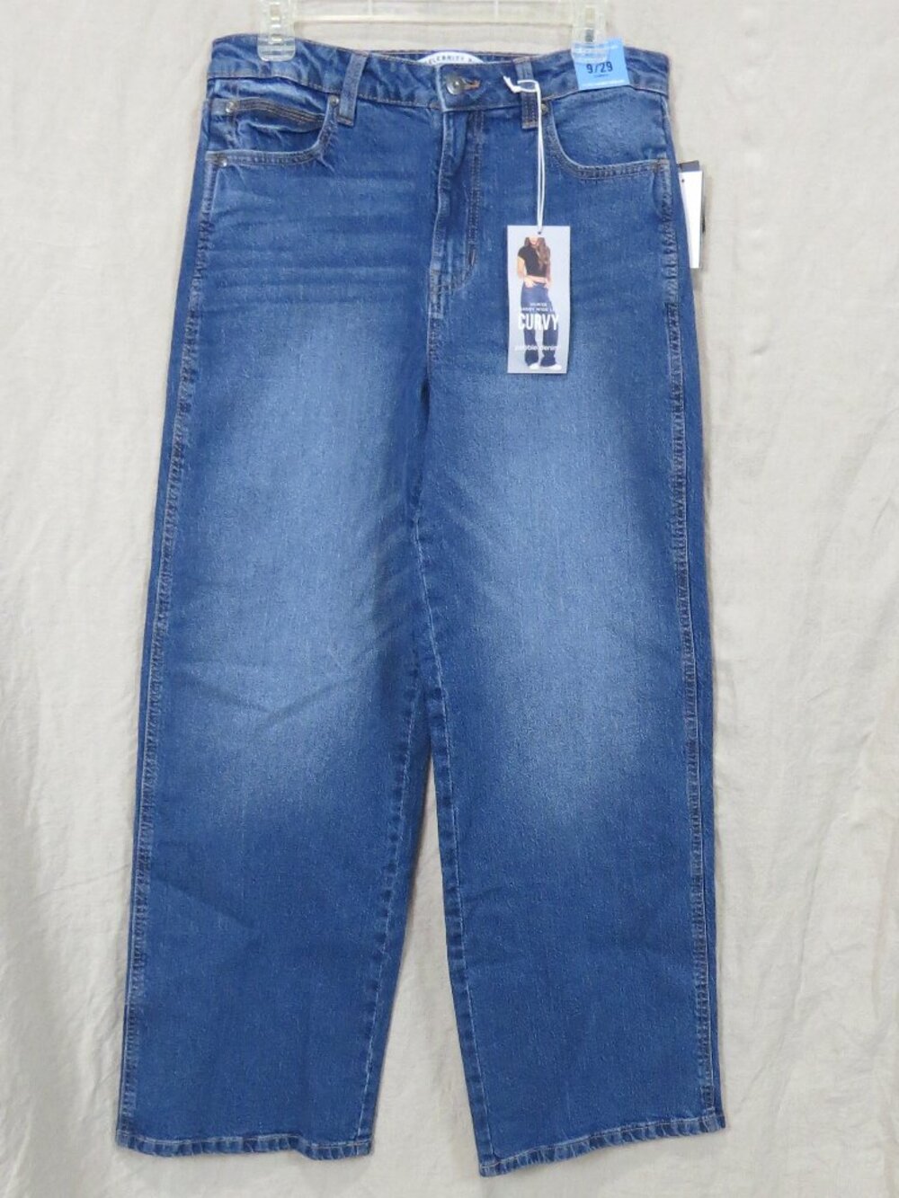 NEW Celebrity Pink Curvy Hi-Rise Wide Leg Baggy Jeans SIZE 29 - 30.5" Inseam